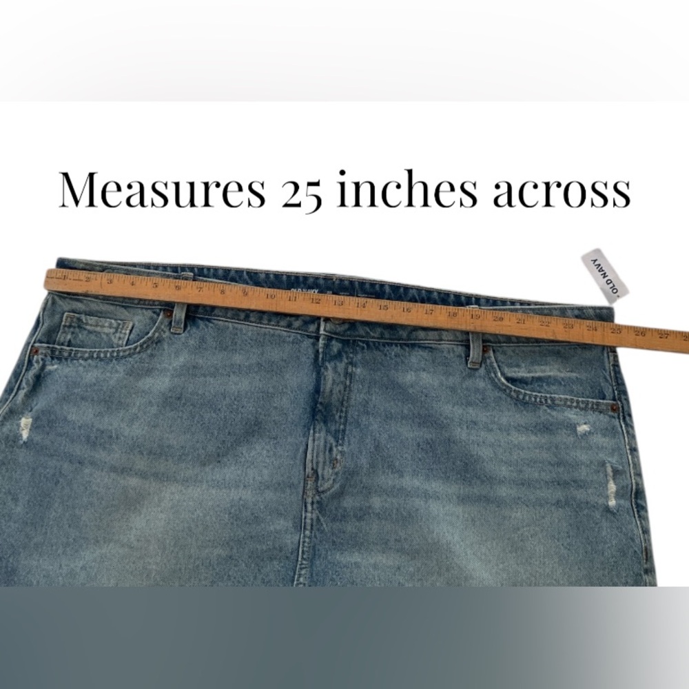 28W Plus Size Old Navy Denim Mini Skirt in Medium Wash - Picture 12 of 16
